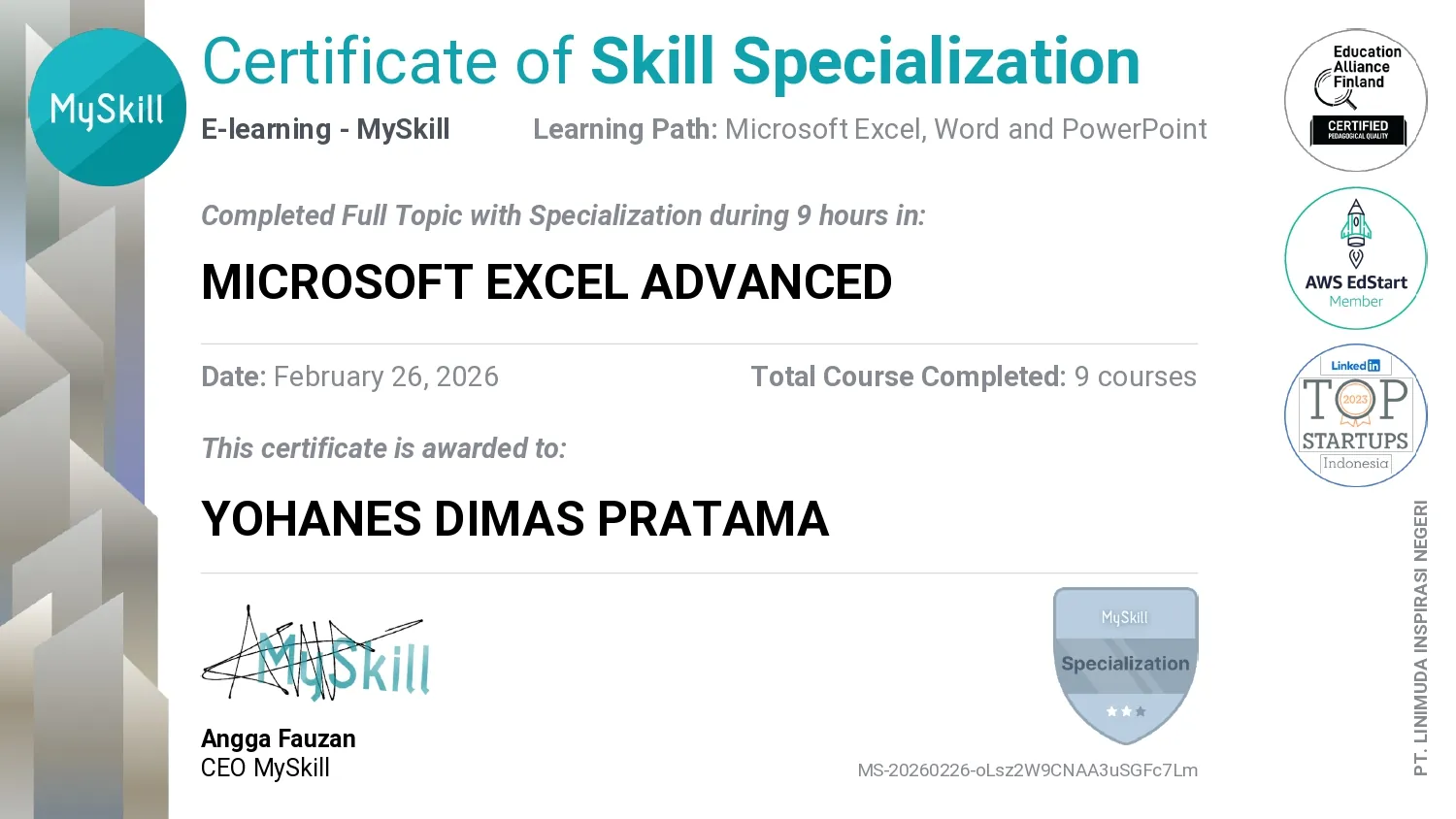 Microsoft Excel Advanced - Preview 1