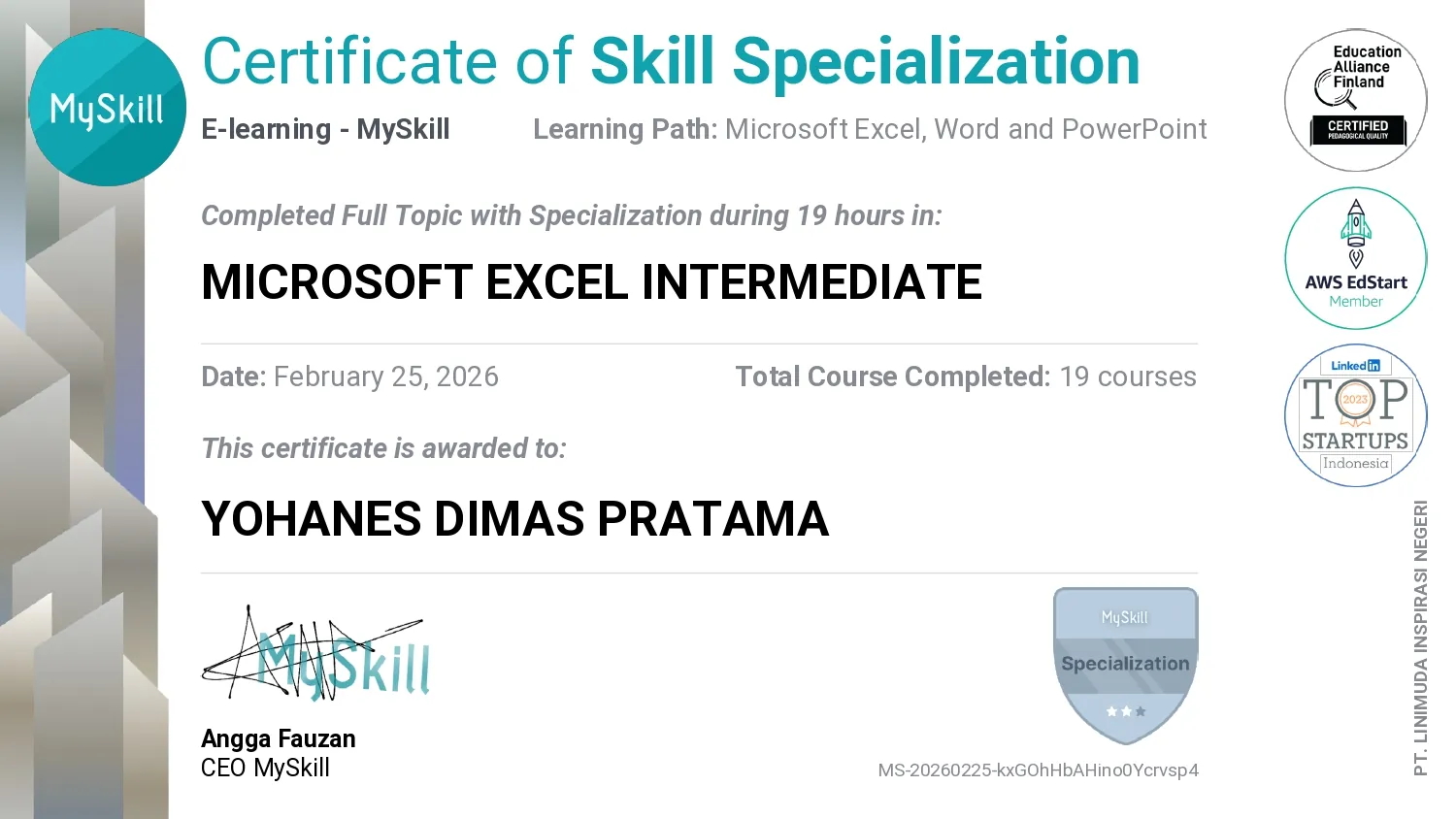 Microsoft Excel Intermediate - Preview 1